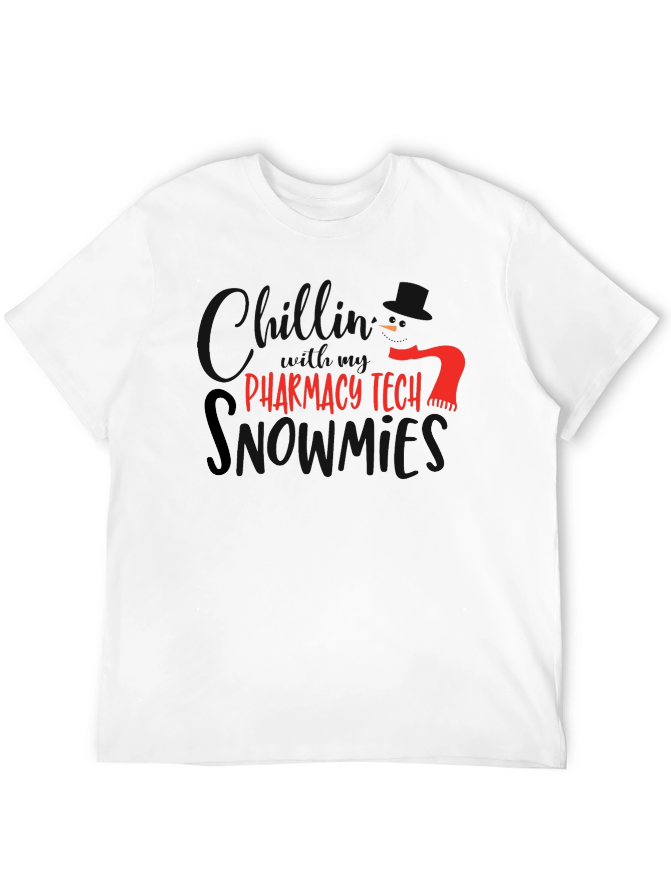 Pharmacy Tech Snowmies T-Shirt - Black