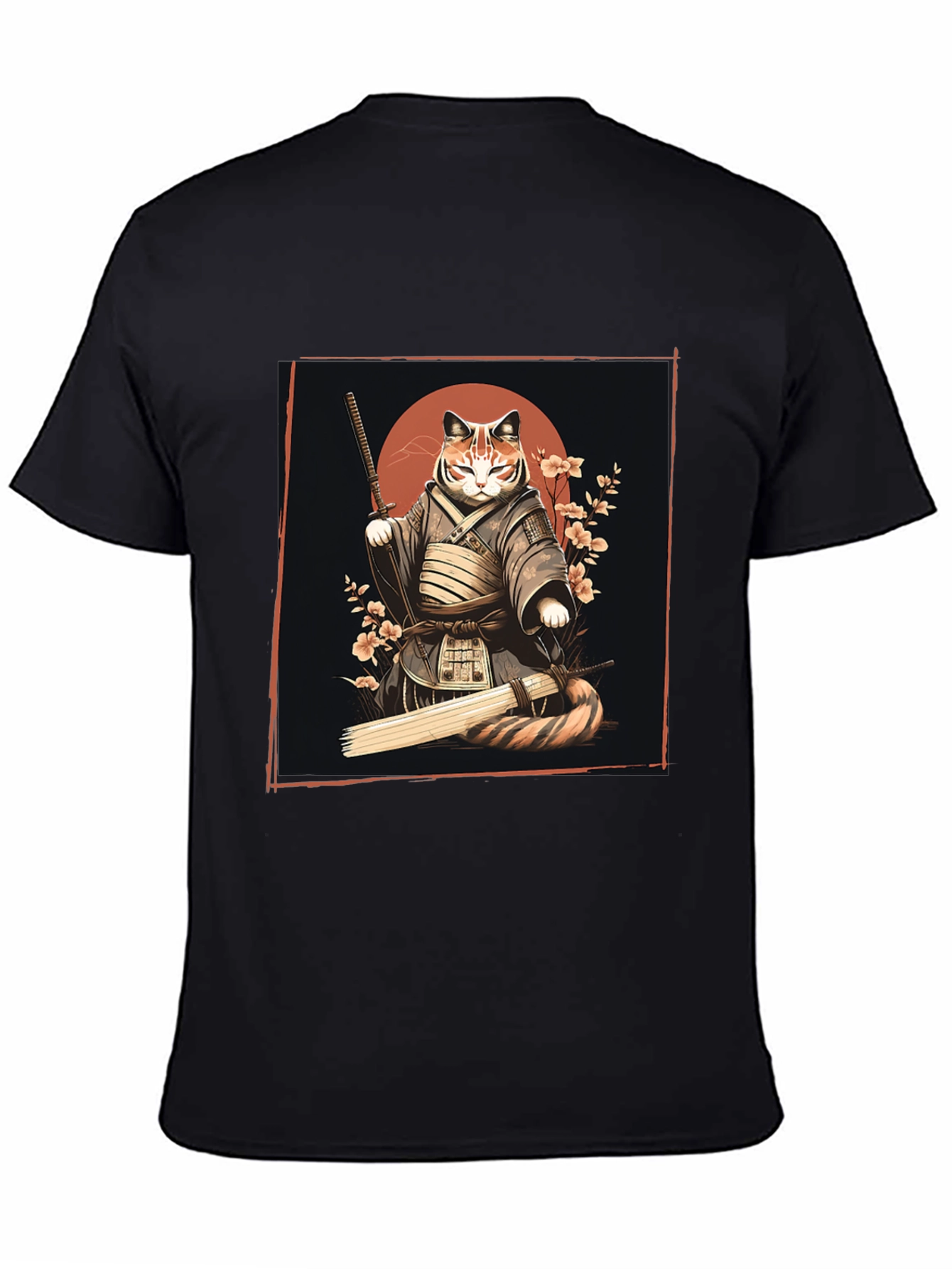 Samurai Cat Graphic Tee - Unique T-Shirt Design