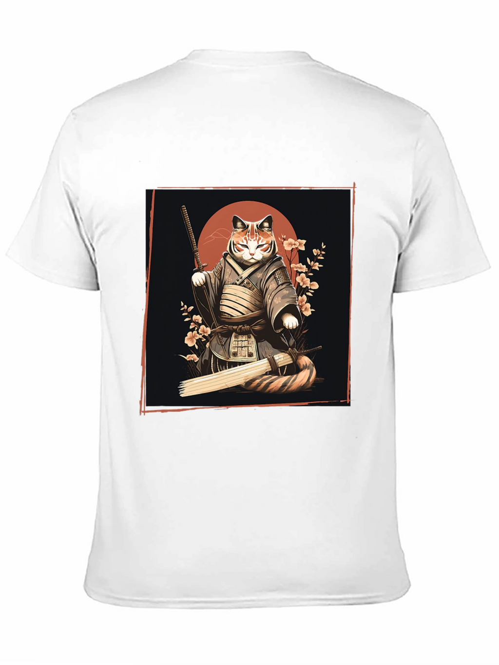 Samurai Cat Graphic Tee - Unique T-Shirt Design