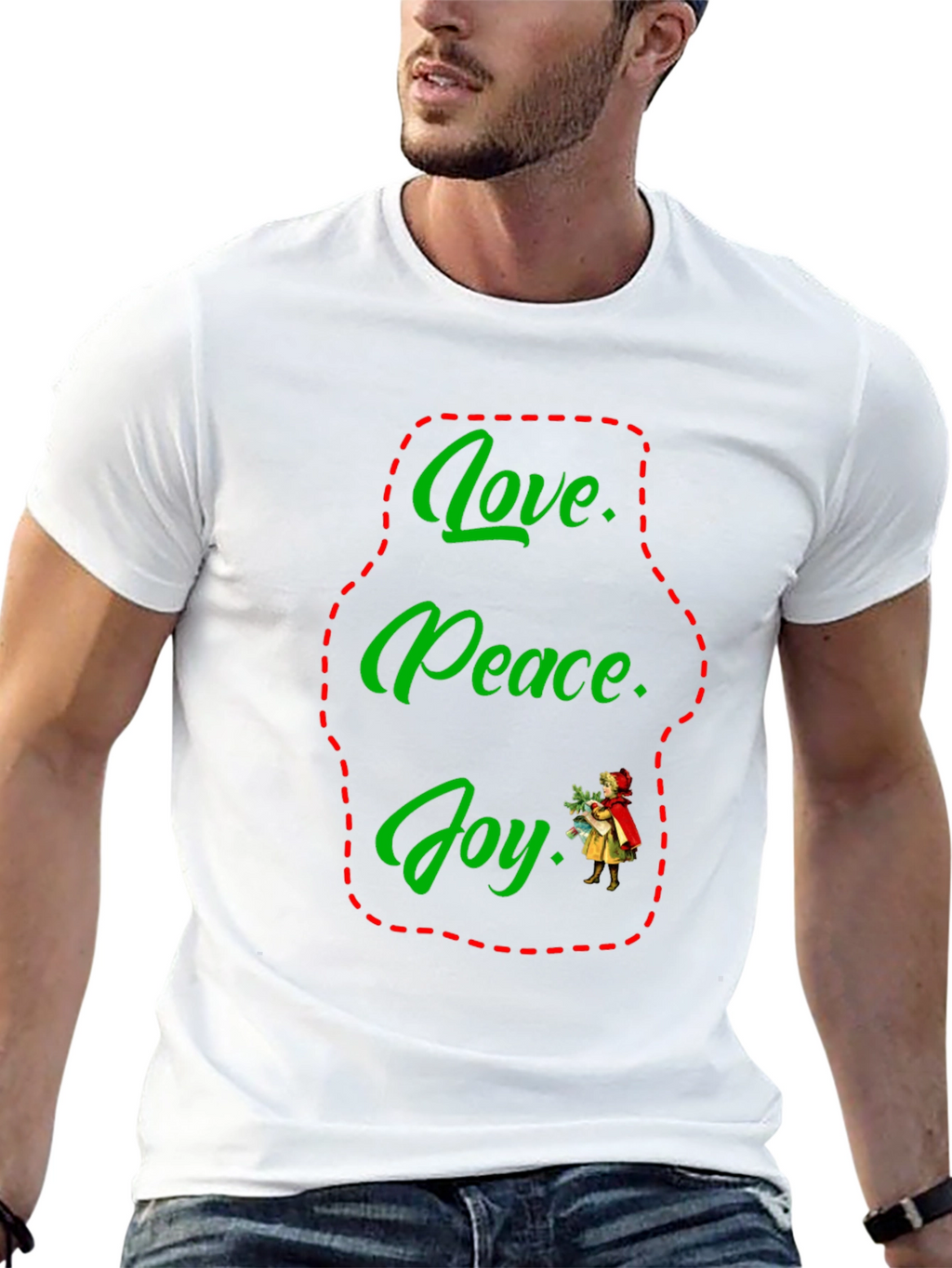 Love Peace Joy Holiday Graphic Tee