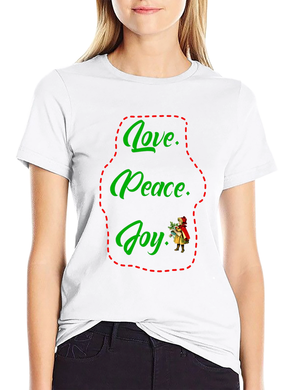 Love Peace Joy Holiday Graphic Tee