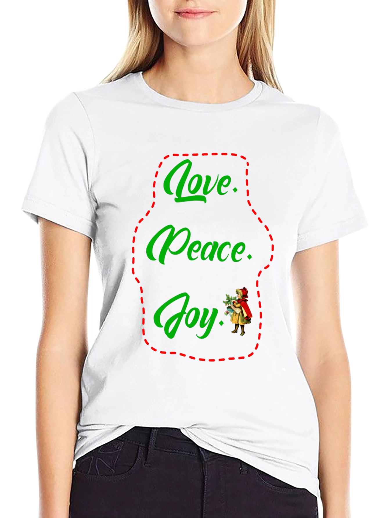 Love Peace Joy Holiday Graphic Tee