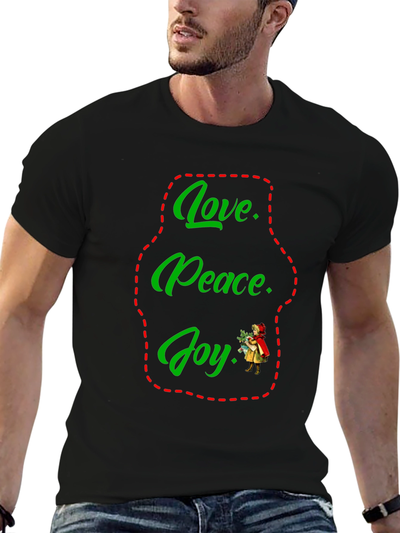 Love Peace Joy Holiday Graphic Tee