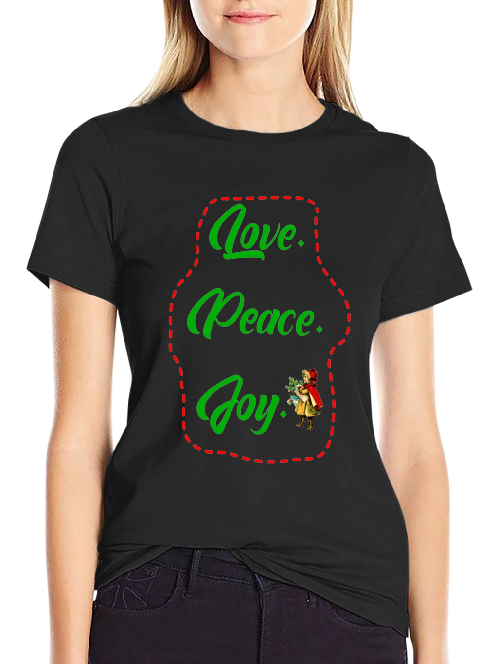 Love Peace Joy Holiday Graphic Tee