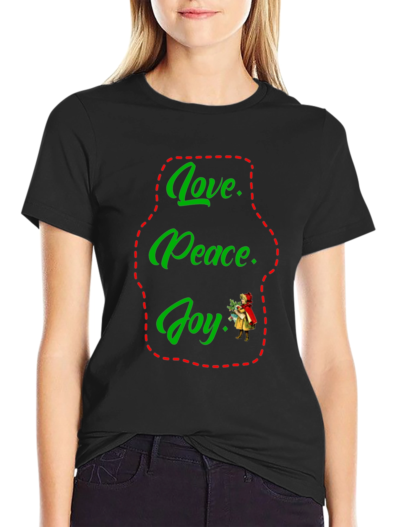 Love Peace Joy Holiday Graphic Tee