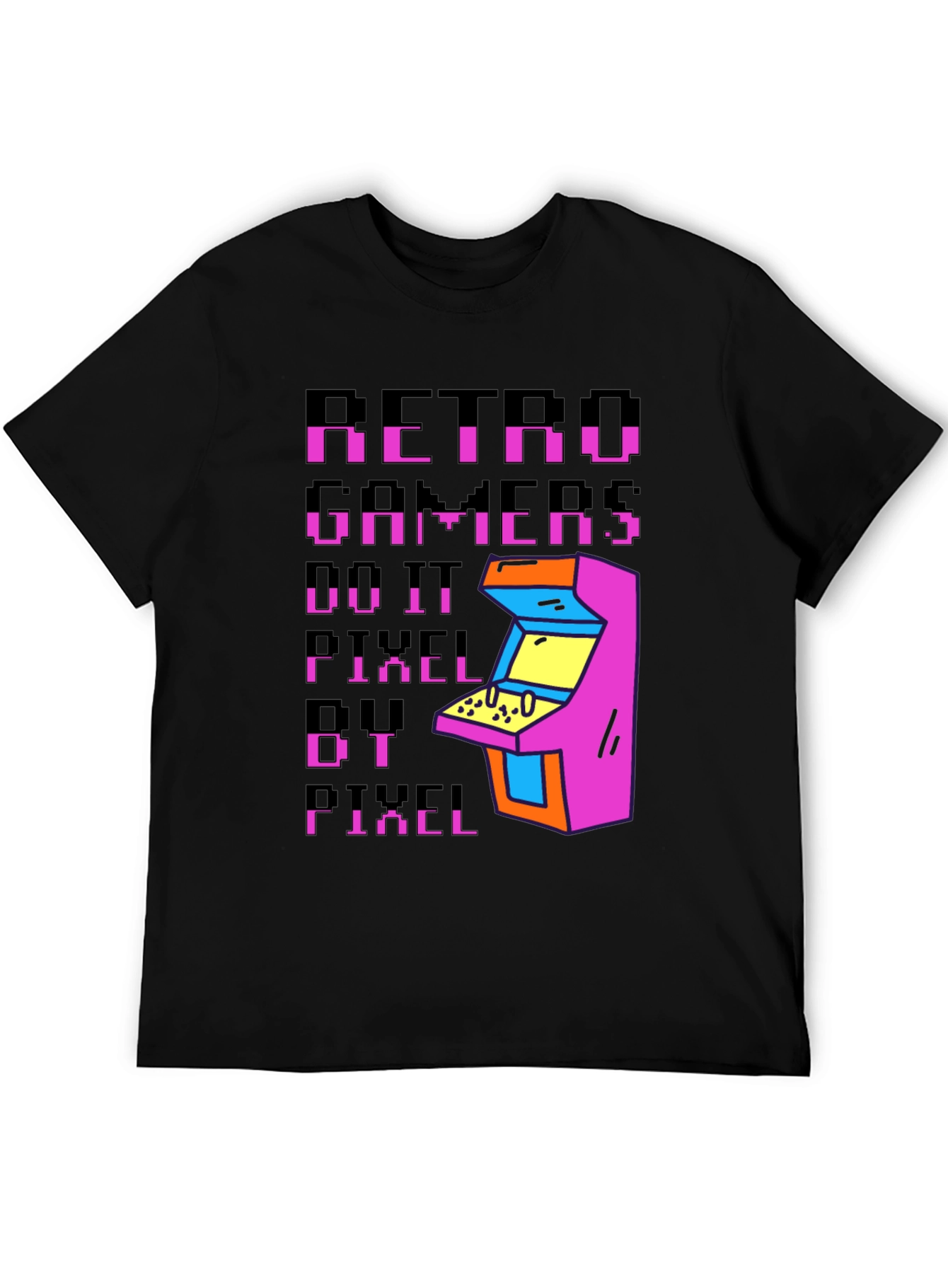 Retro Gamers Do It Pixel By Pixel T-Shirt