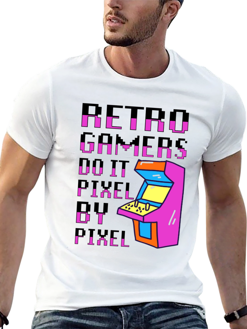 Retro Gamers Do It Pixel By Pixel T-Shirt