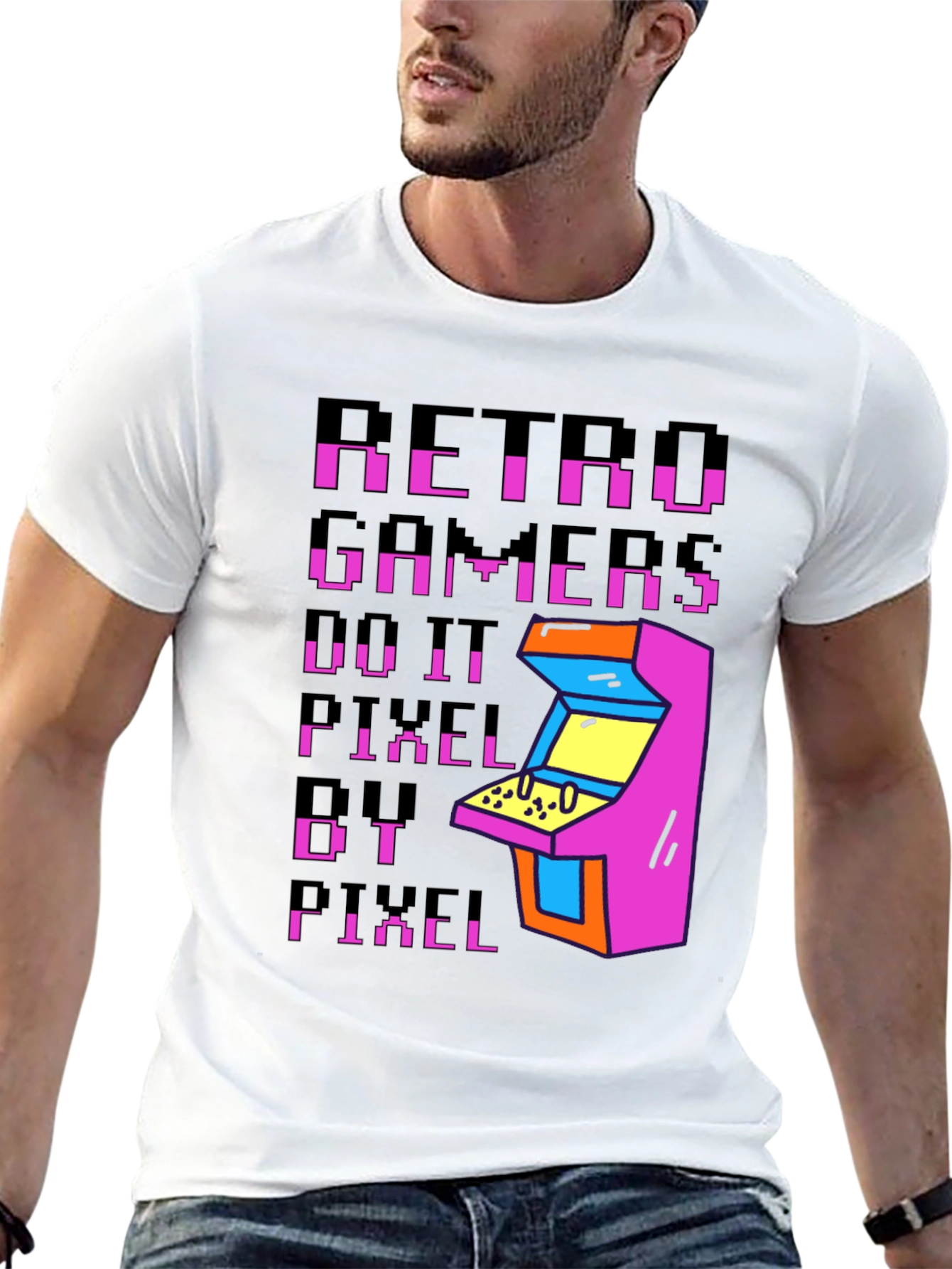 Retro Gamers Do It Pixel By Pixel T-Shirt