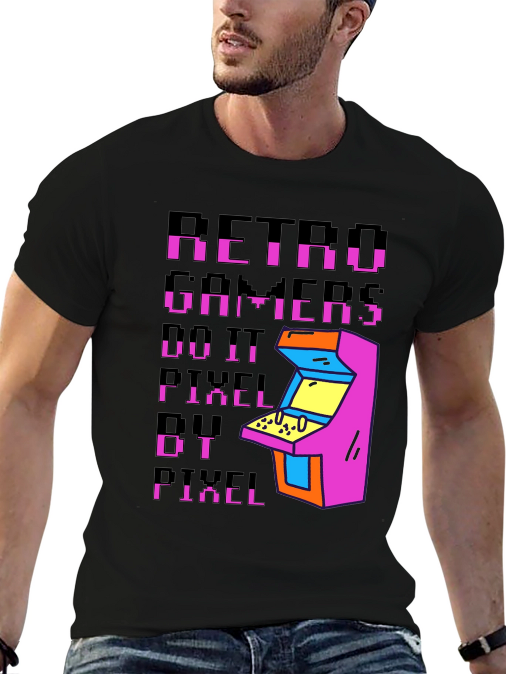 Retro Gamers Do It Pixel By Pixel T-Shirt