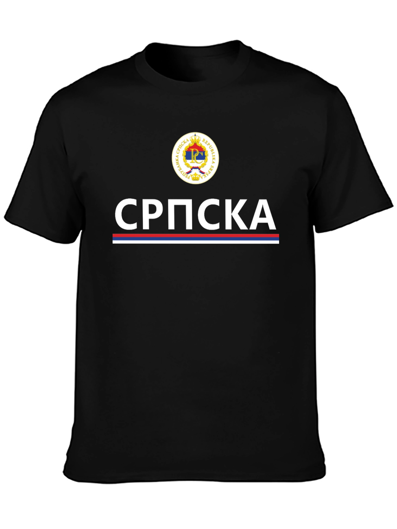 Republika Srpska T-Shirt - Black Graphic Tee