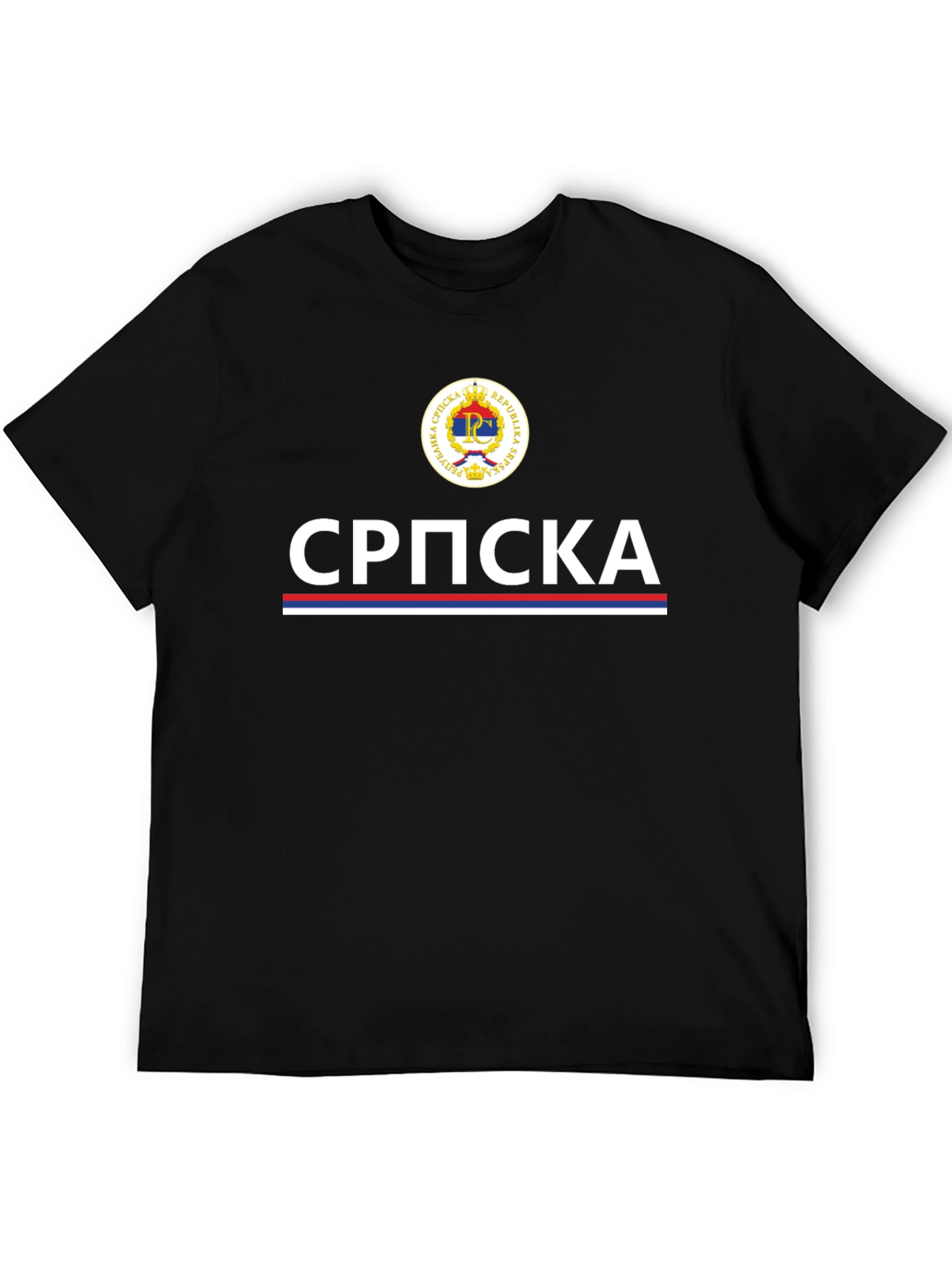 Republika Srpska T-Shirt - Black Graphic Tee