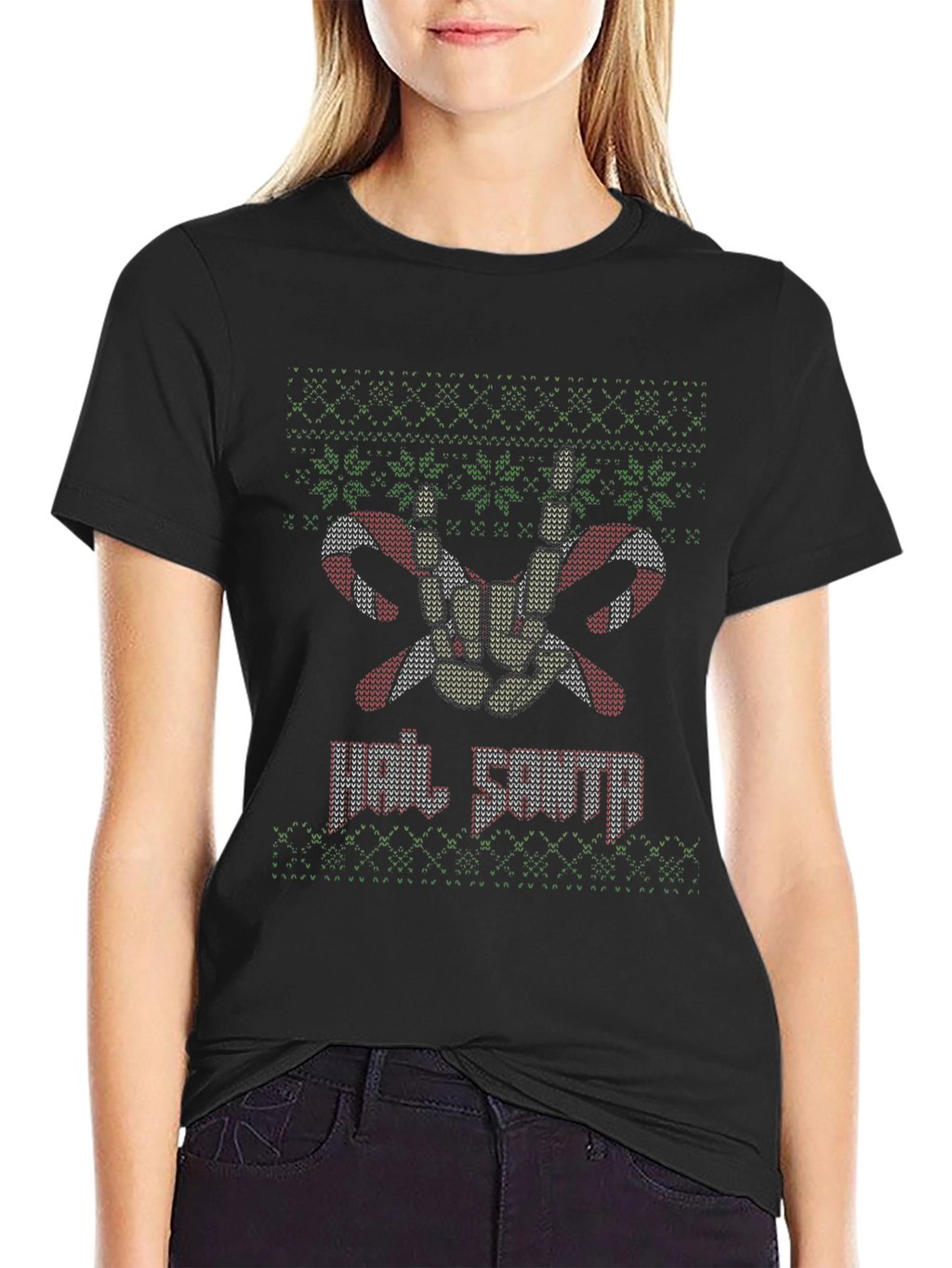 Rock On Santa Christmas T-Shirt