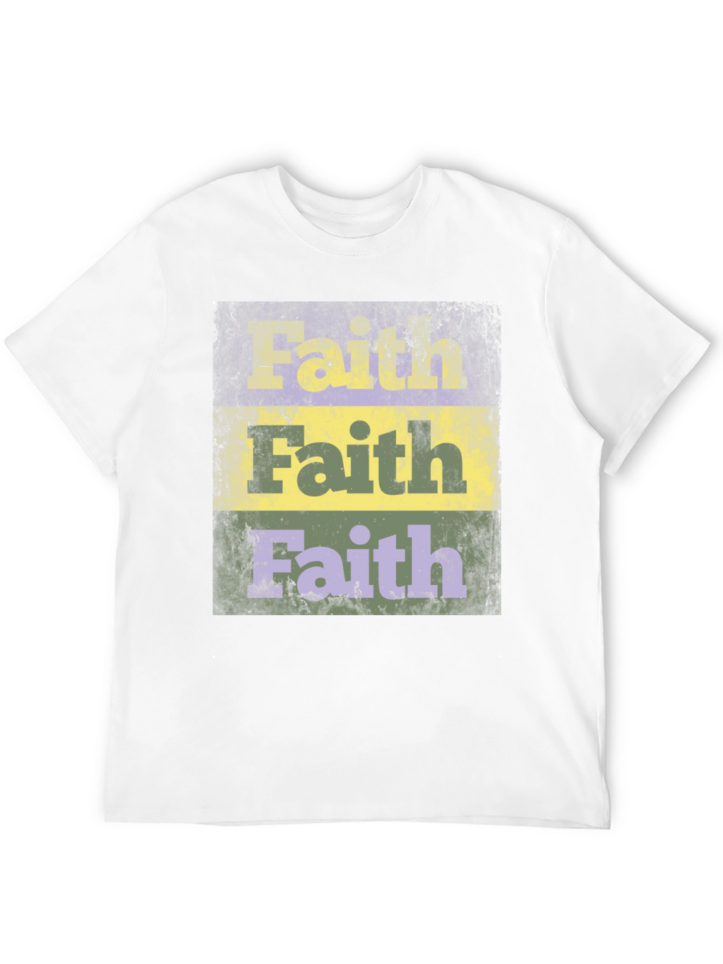 Faith Distressed Graphic Print Black T-Shirt