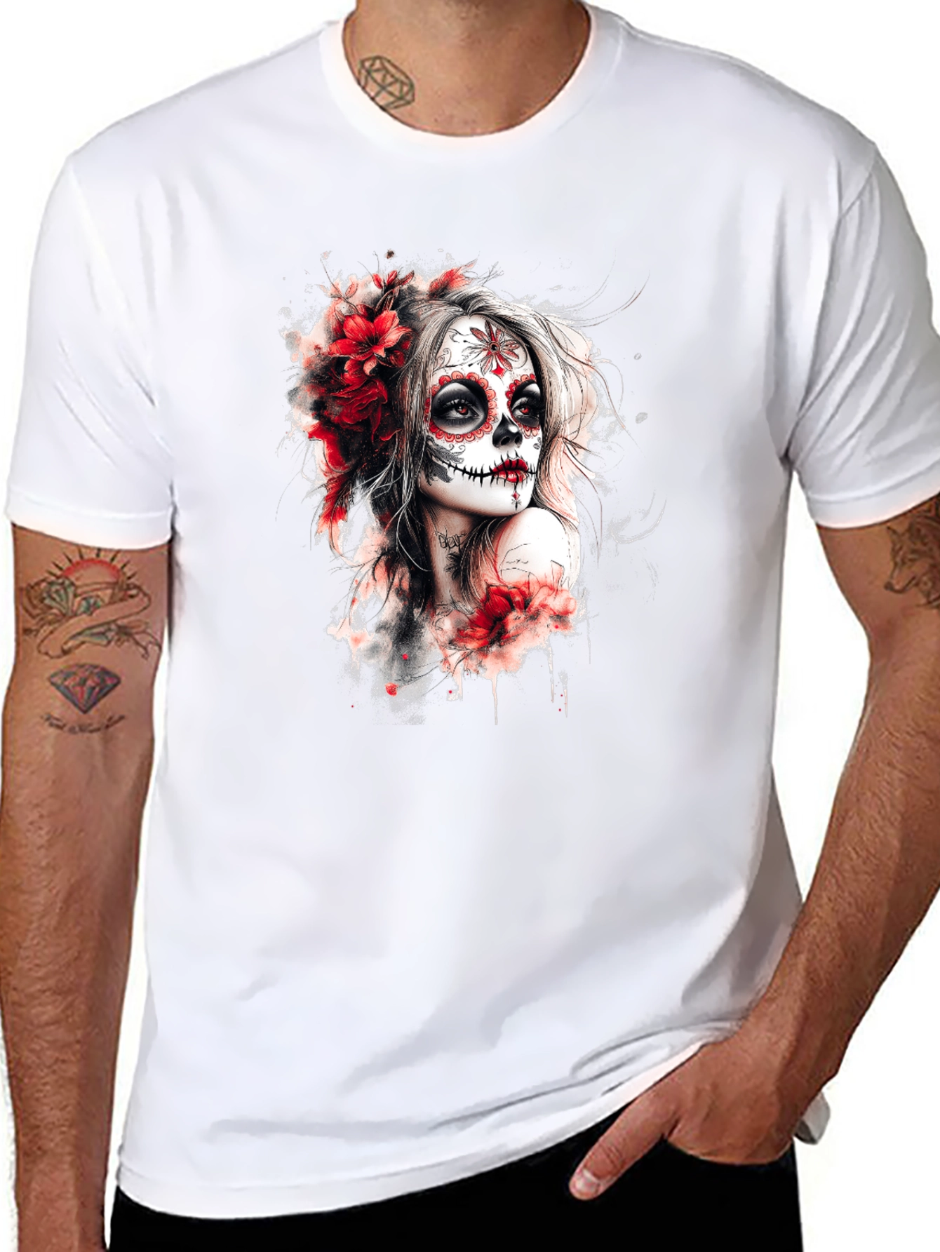 Sugar Skull Woman Graphic T-Shirt