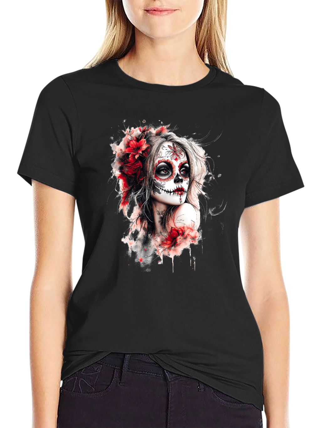 Sugar Skull Woman Graphic T-Shirt