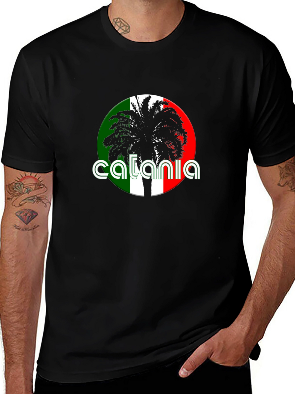 Catania Italy Palm Tree T-Shirt