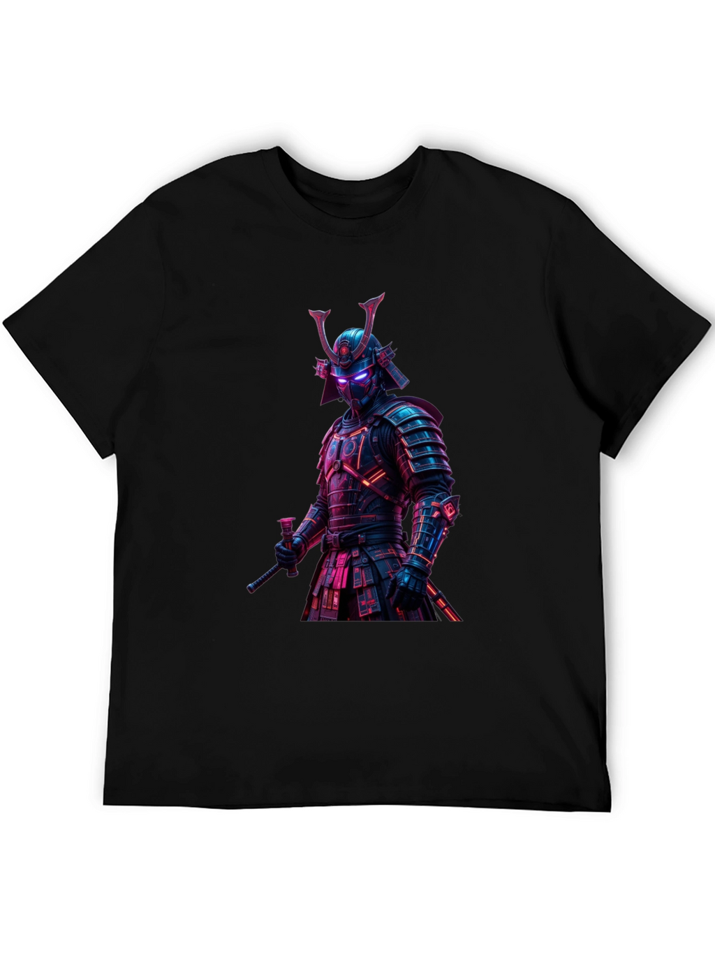 Samurai Warrior Graphic T-Shirt - Black