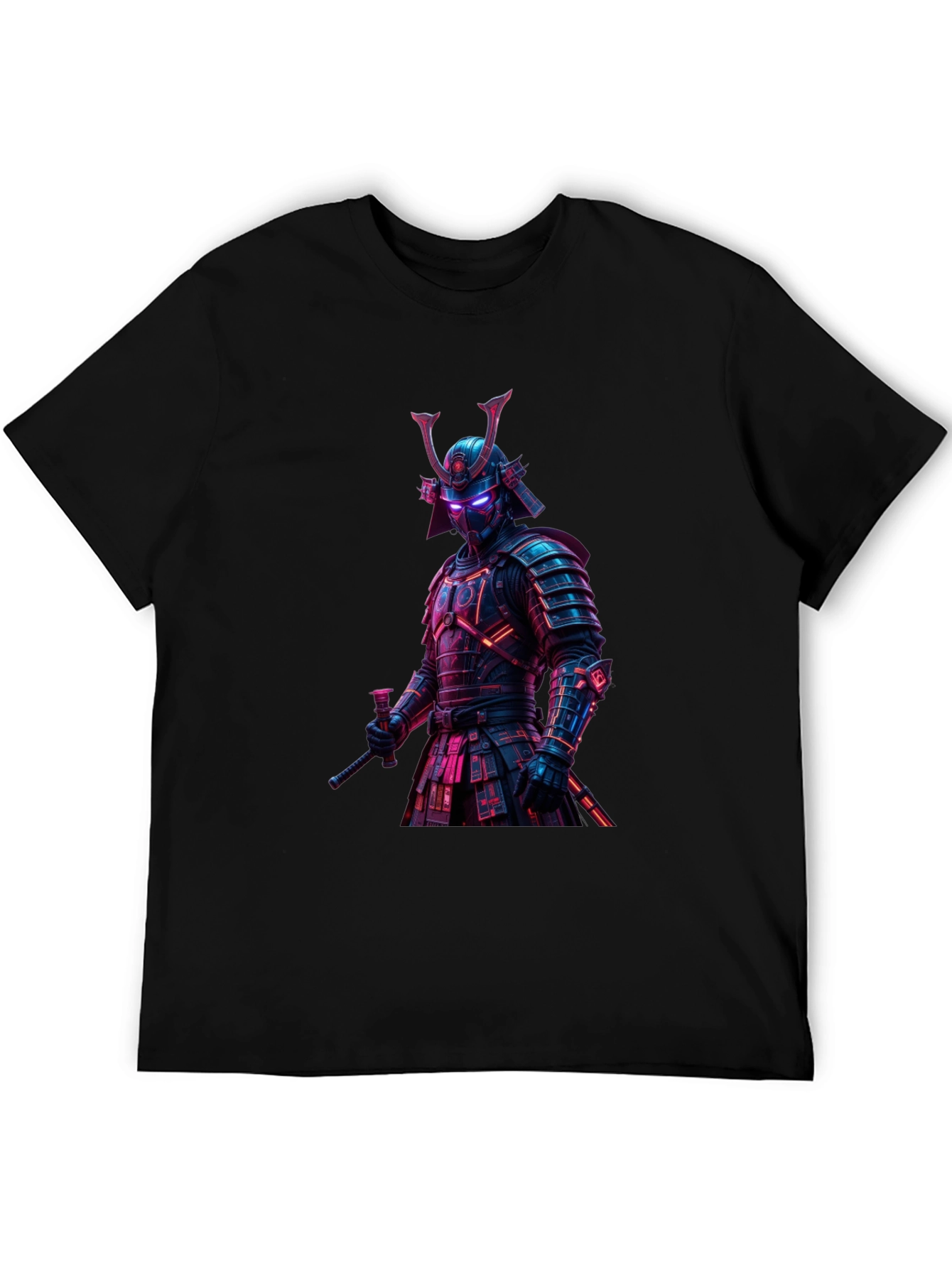 Samurai Warrior Graphic T-Shirt - Black