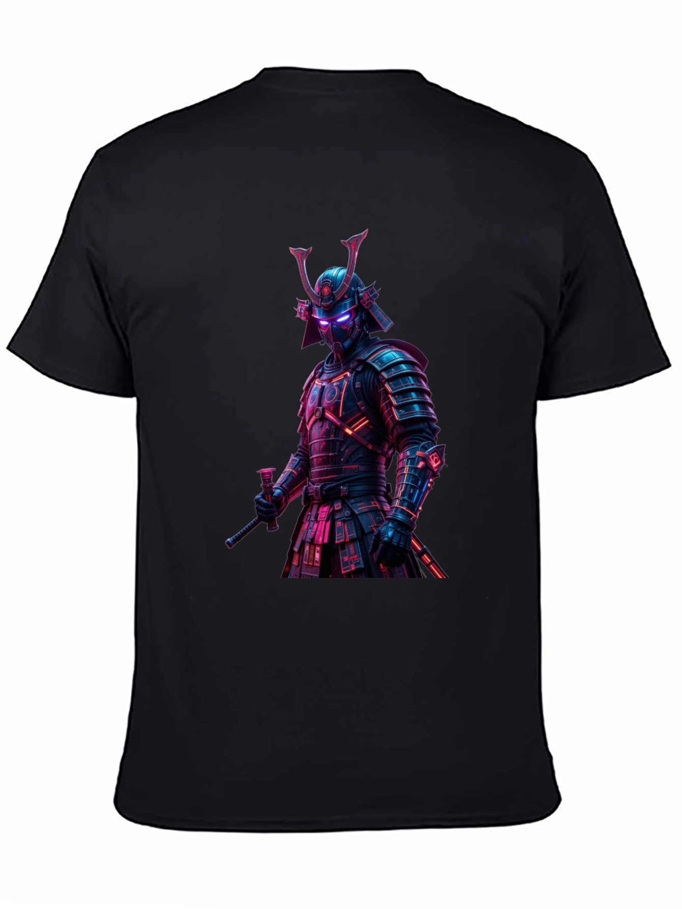 Samurai Warrior Graphic T-Shirt - Black