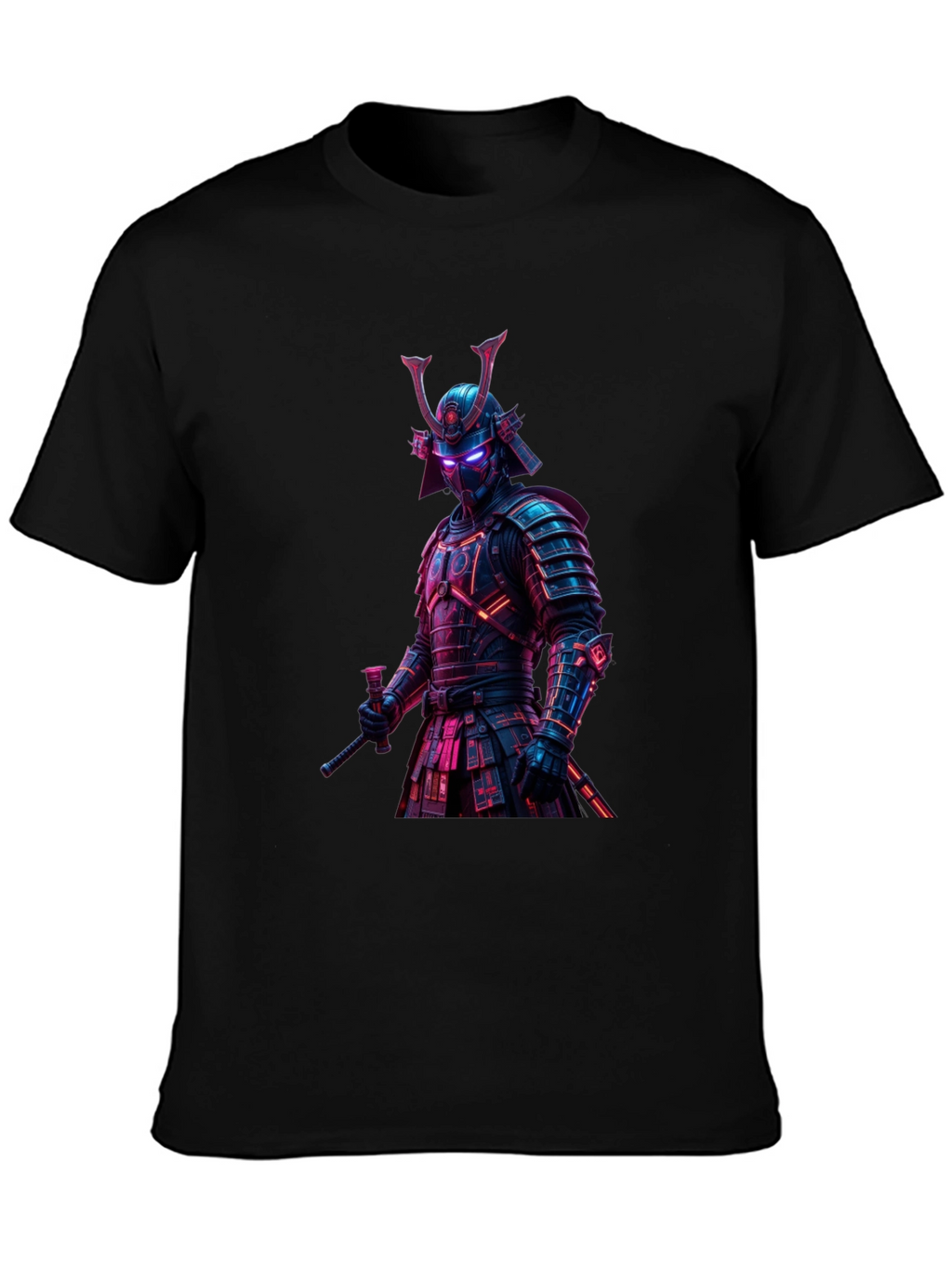 Samurai Warrior Graphic T-Shirt - Black