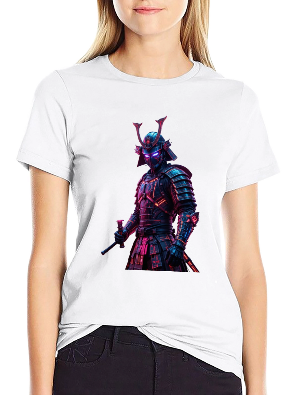 Samurai Warrior Graphic T-Shirt - Black