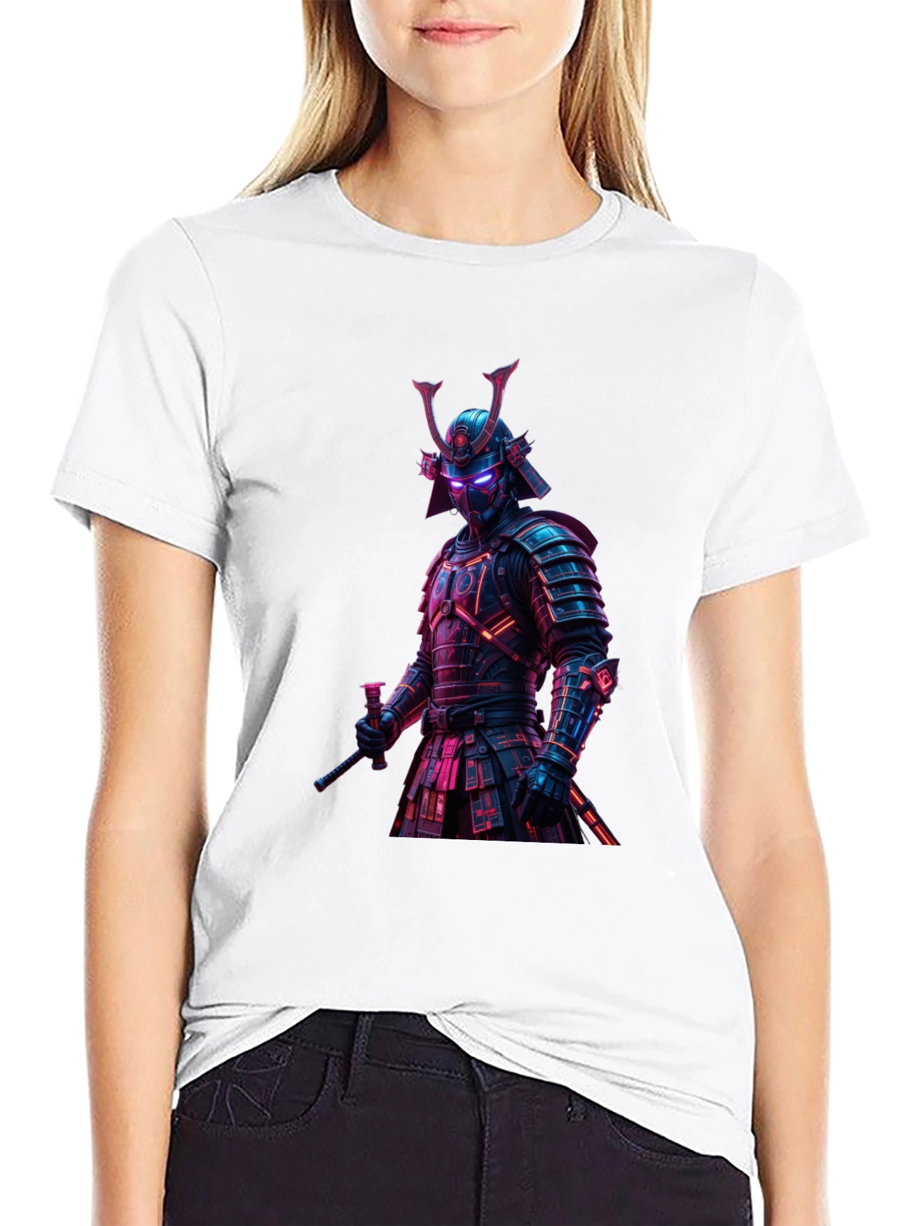 Samurai Warrior Graphic T-Shirt - Black