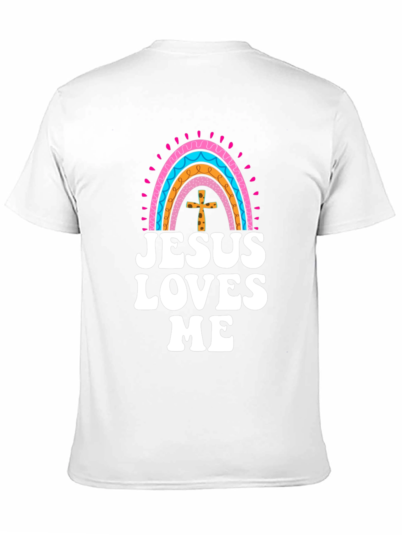 Jesus Loves Me Rainbow Graphic Tee - Christian Faith
