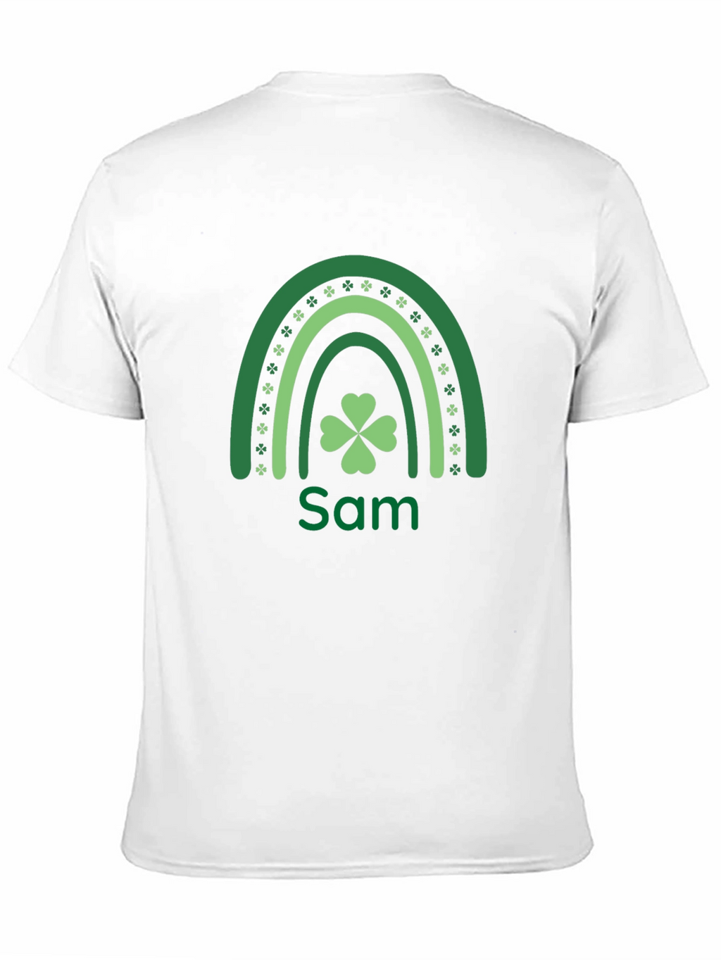 St. Patricks Day Personalized Rainbow Shamrock T-Shirt