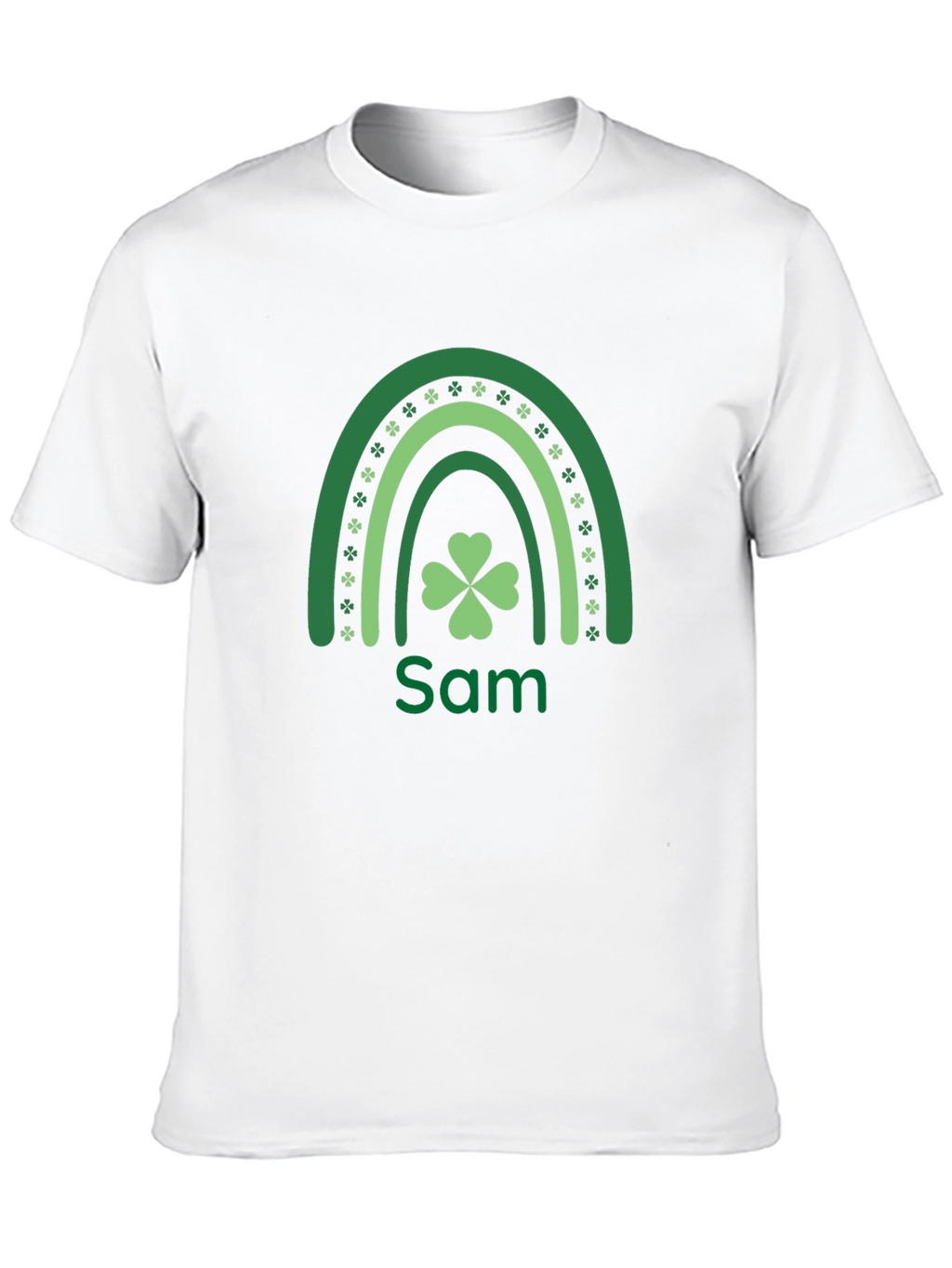 St. Patricks Day Personalized Rainbow Shamrock T-Shirt