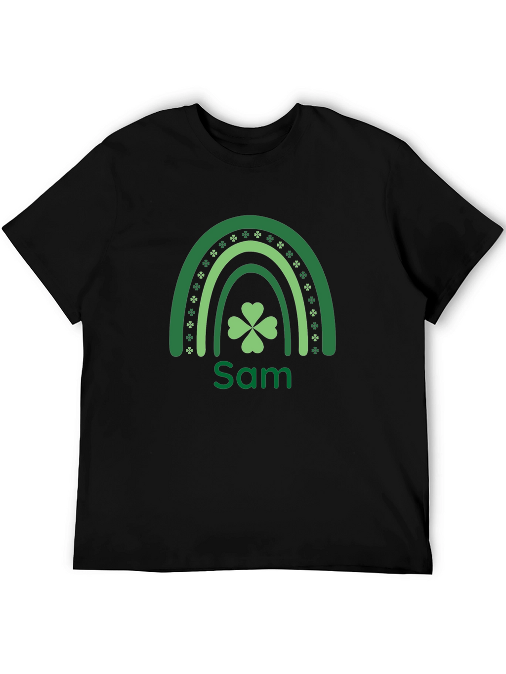 St. Patricks Day Personalized Rainbow Shamrock T-Shirt