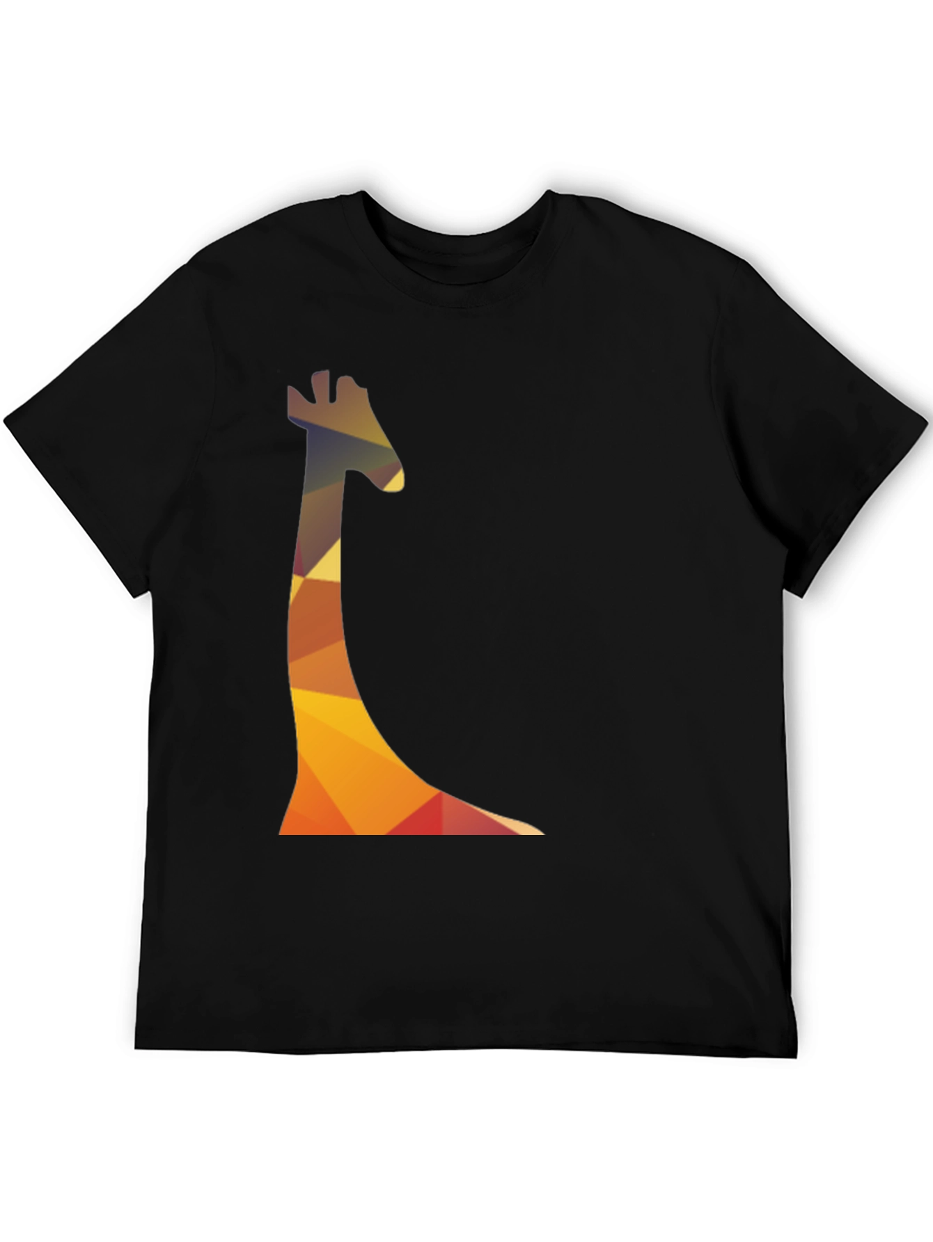 Geometric Giraffe Print Mens T-Shirt - Casual Wear