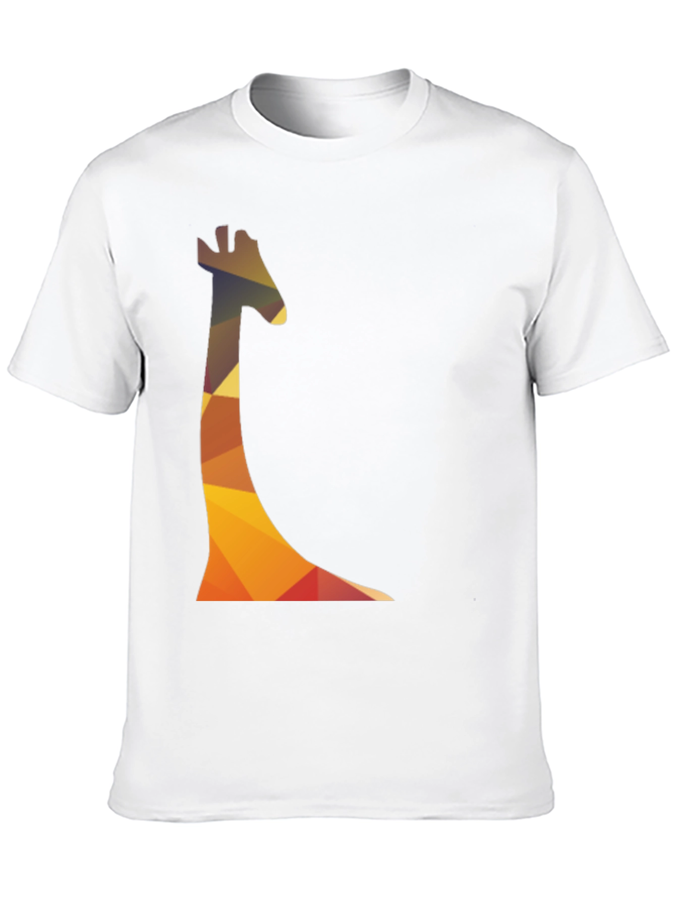 Geometric Giraffe Print Mens T-Shirt - Casual Wear
