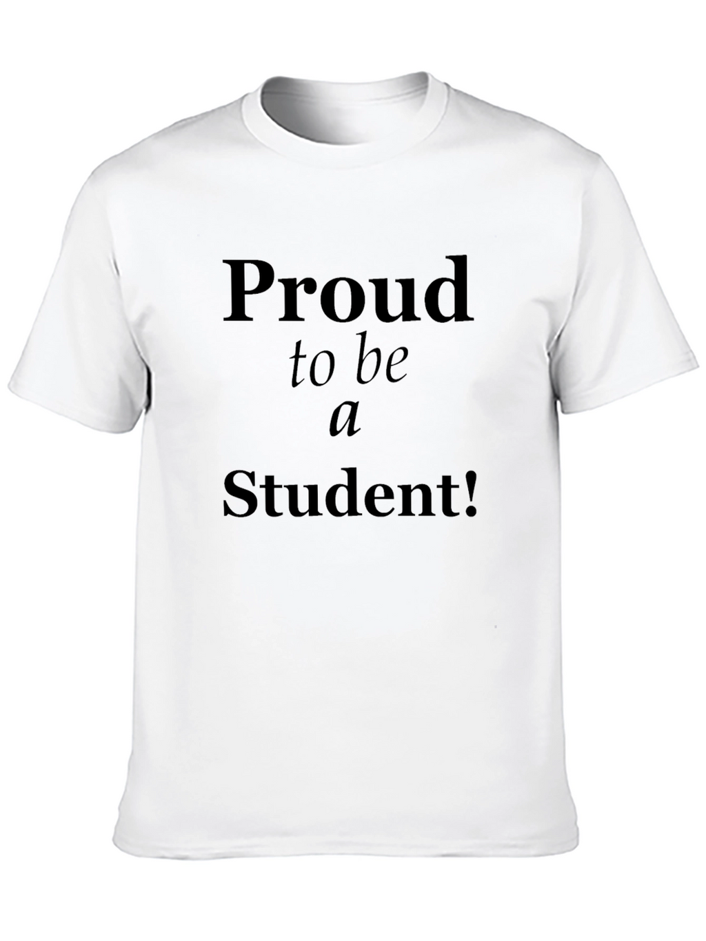 Proud Student Black T-Shirt - Classic Fit