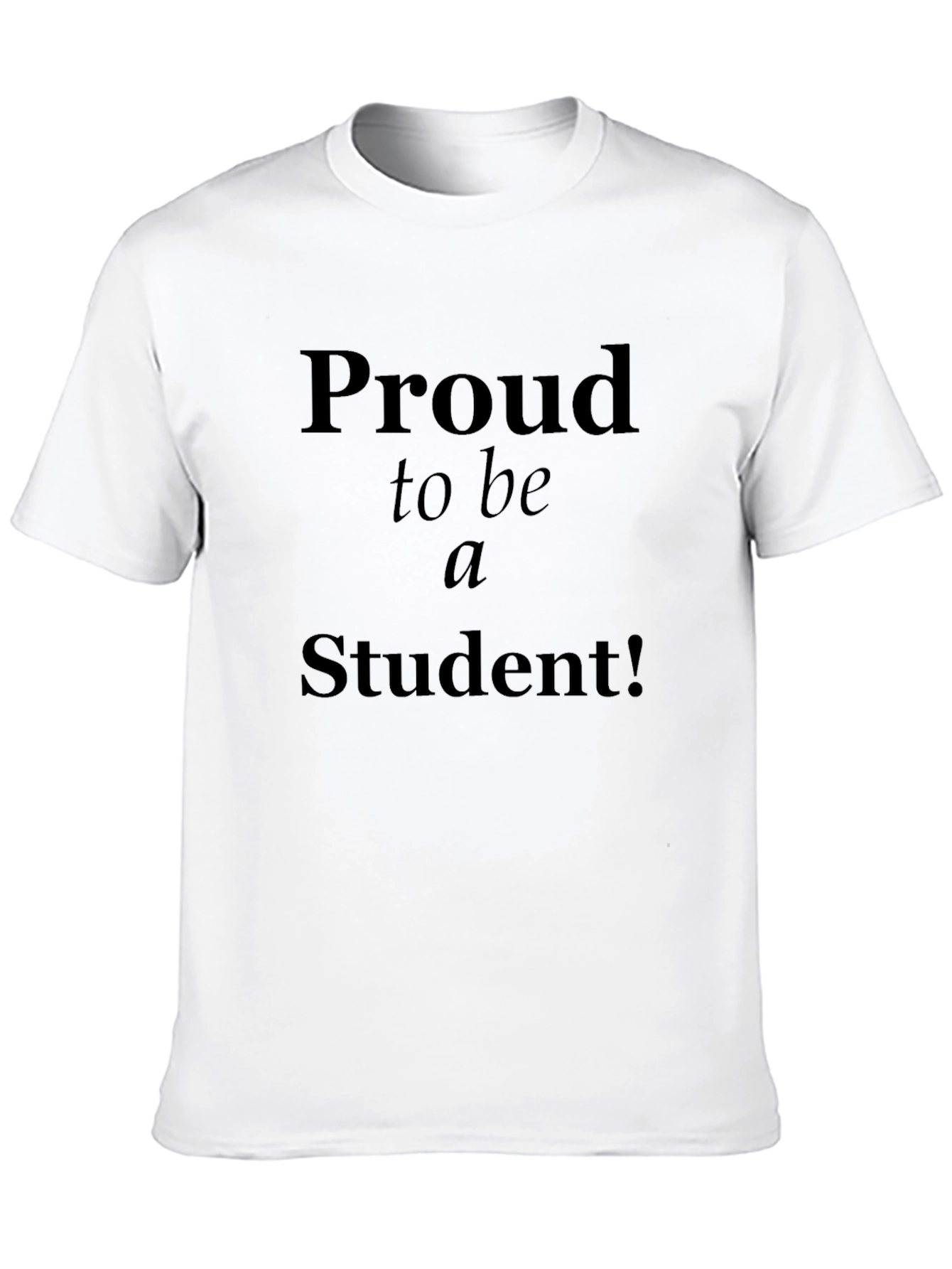 Proud Student Black T-Shirt - Classic Fit