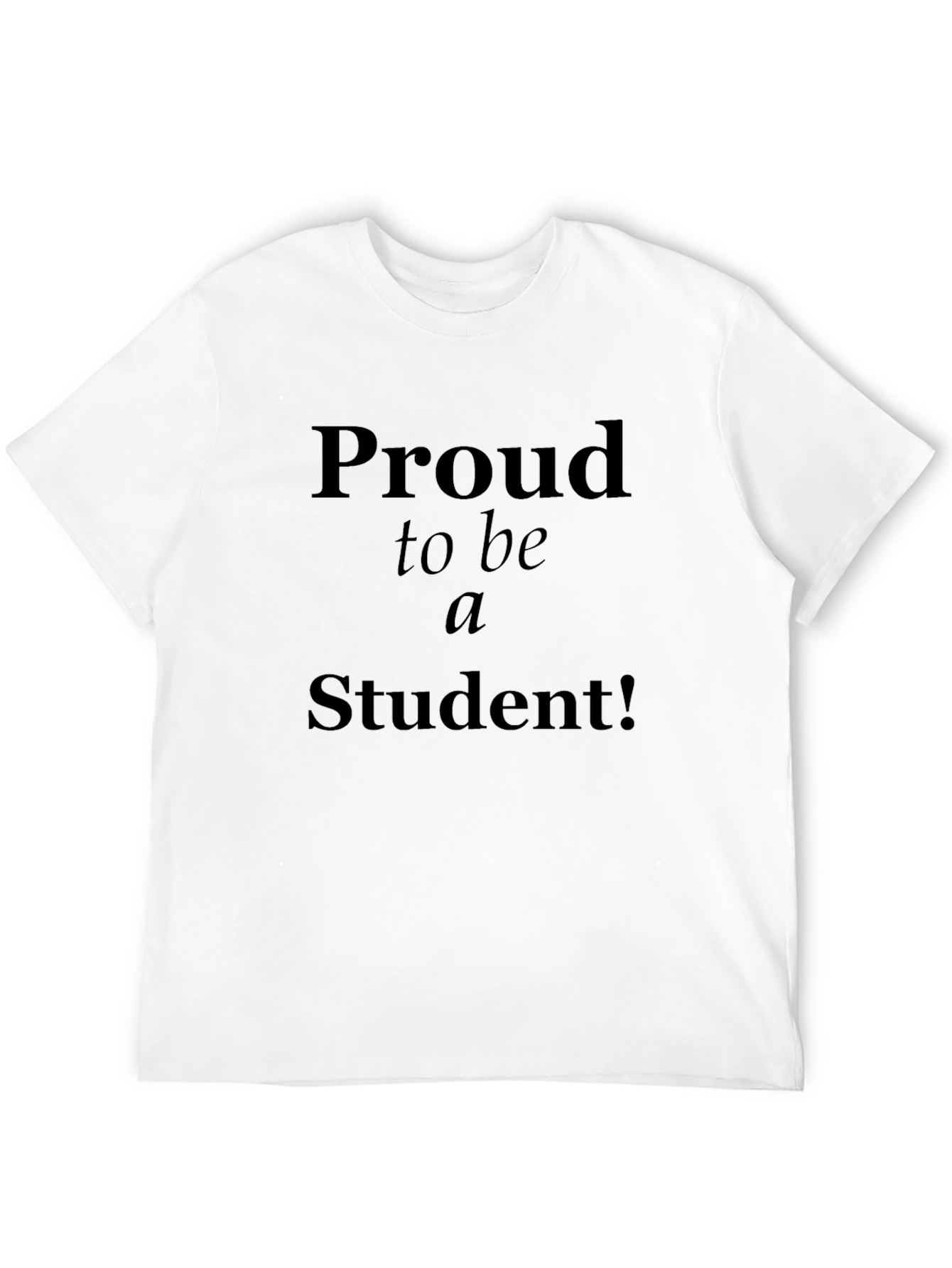Proud Student Black T-Shirt - Classic Fit