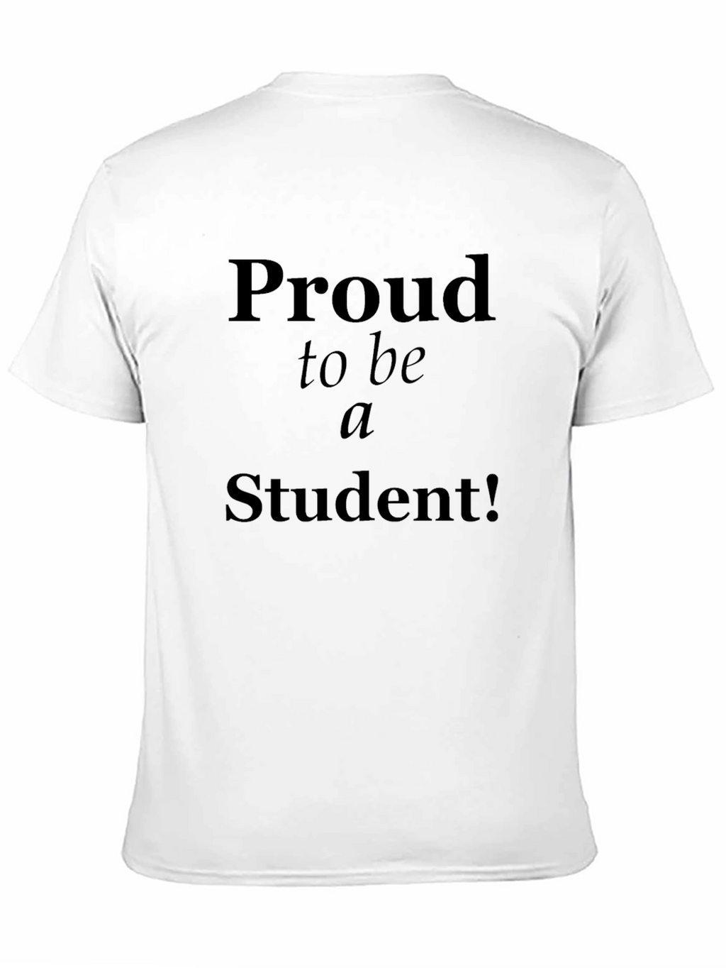 Proud Student Black T-Shirt - Classic Fit