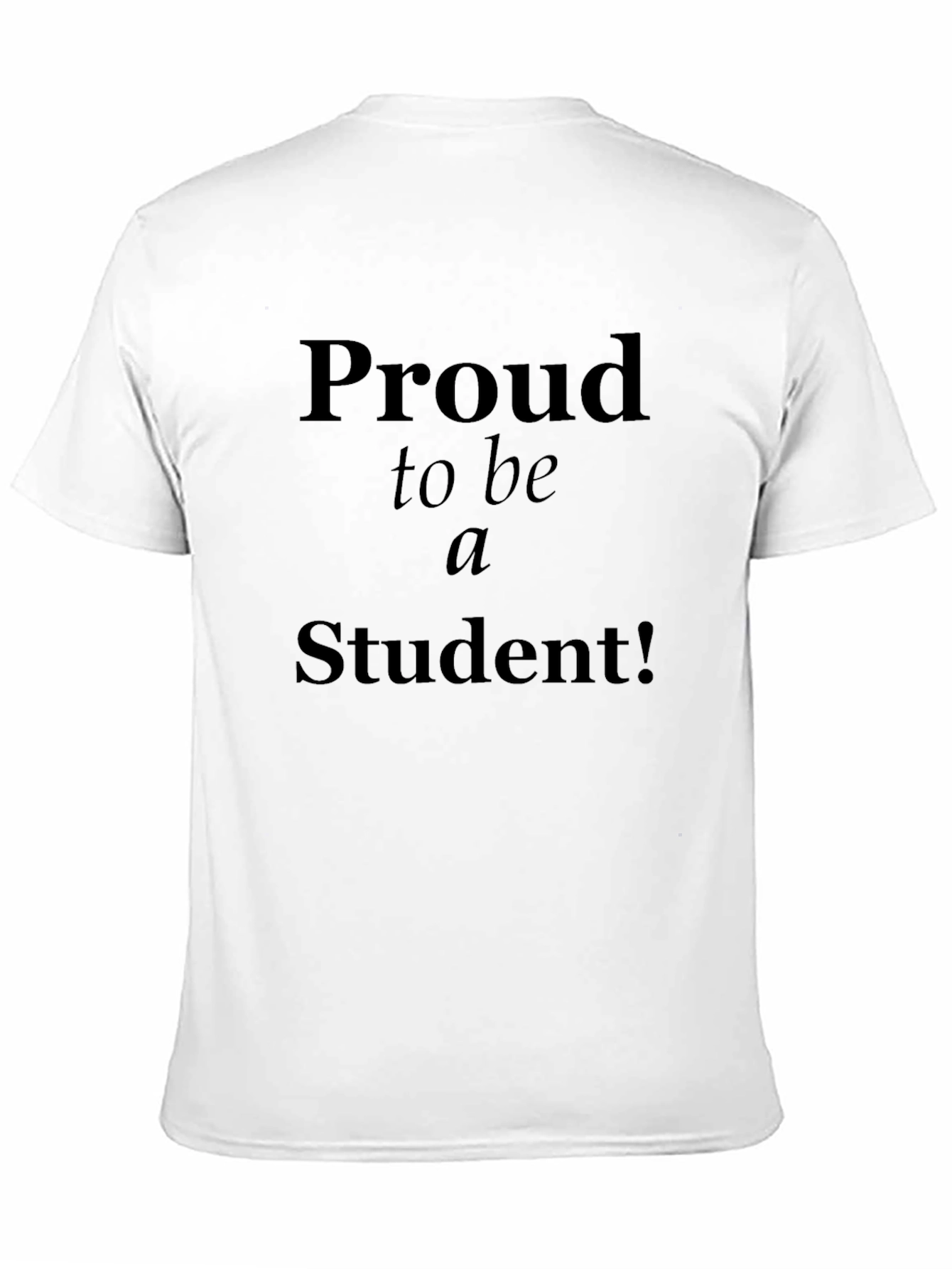 Proud Student Black T-Shirt - Classic Fit