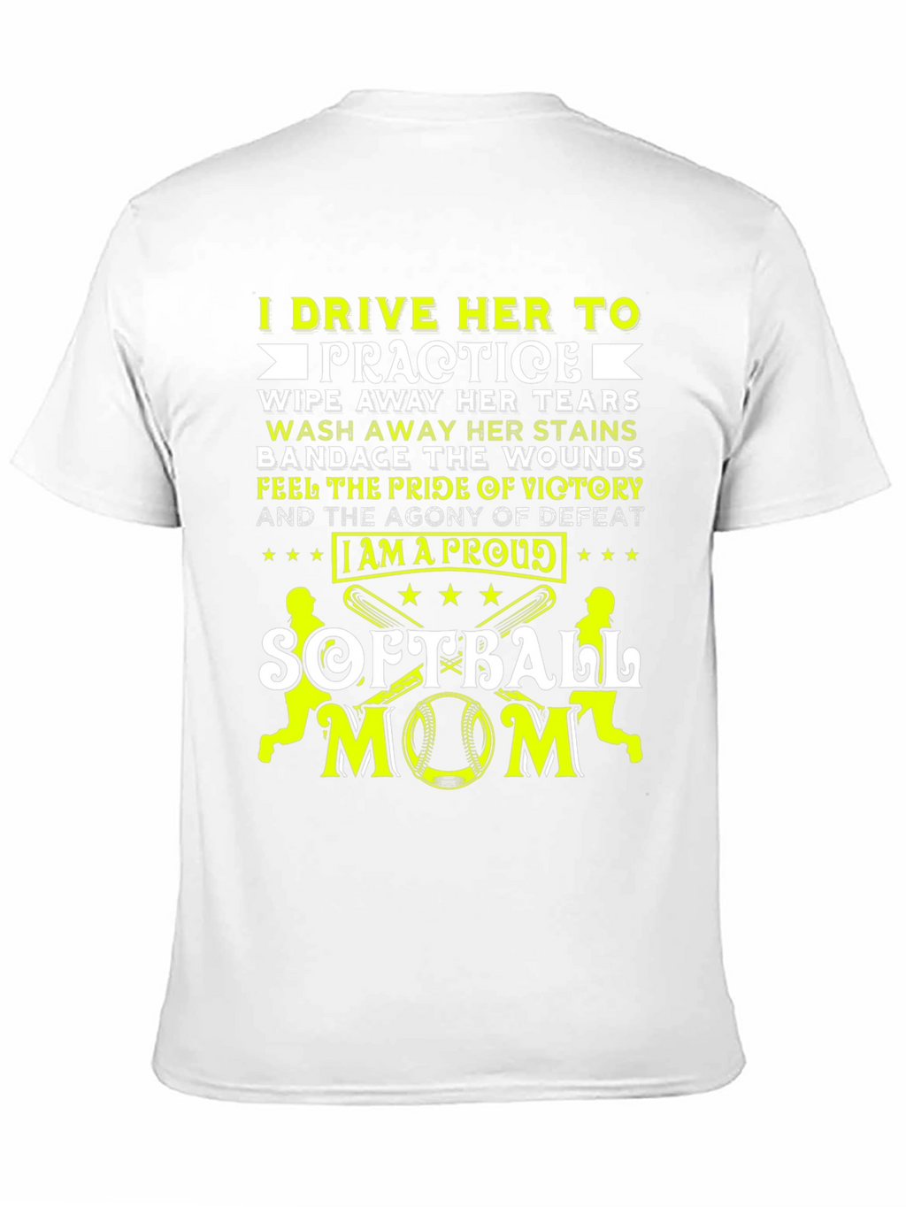 Proud Softball Mom Graphic Tee - Black