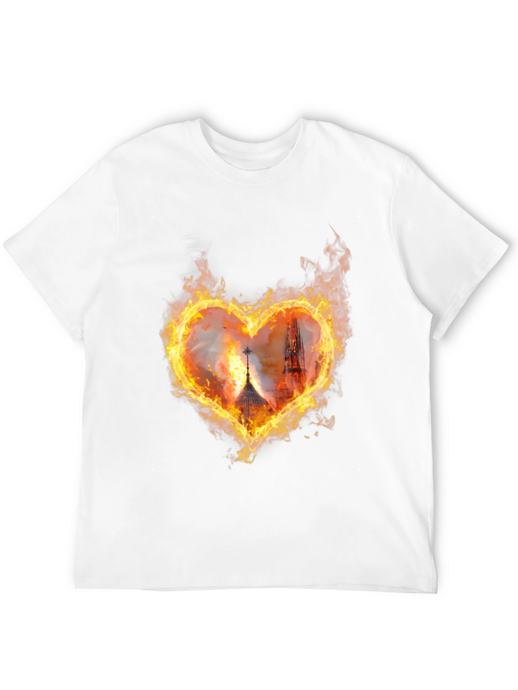 Fiery Heart Tower Graphic Tee
