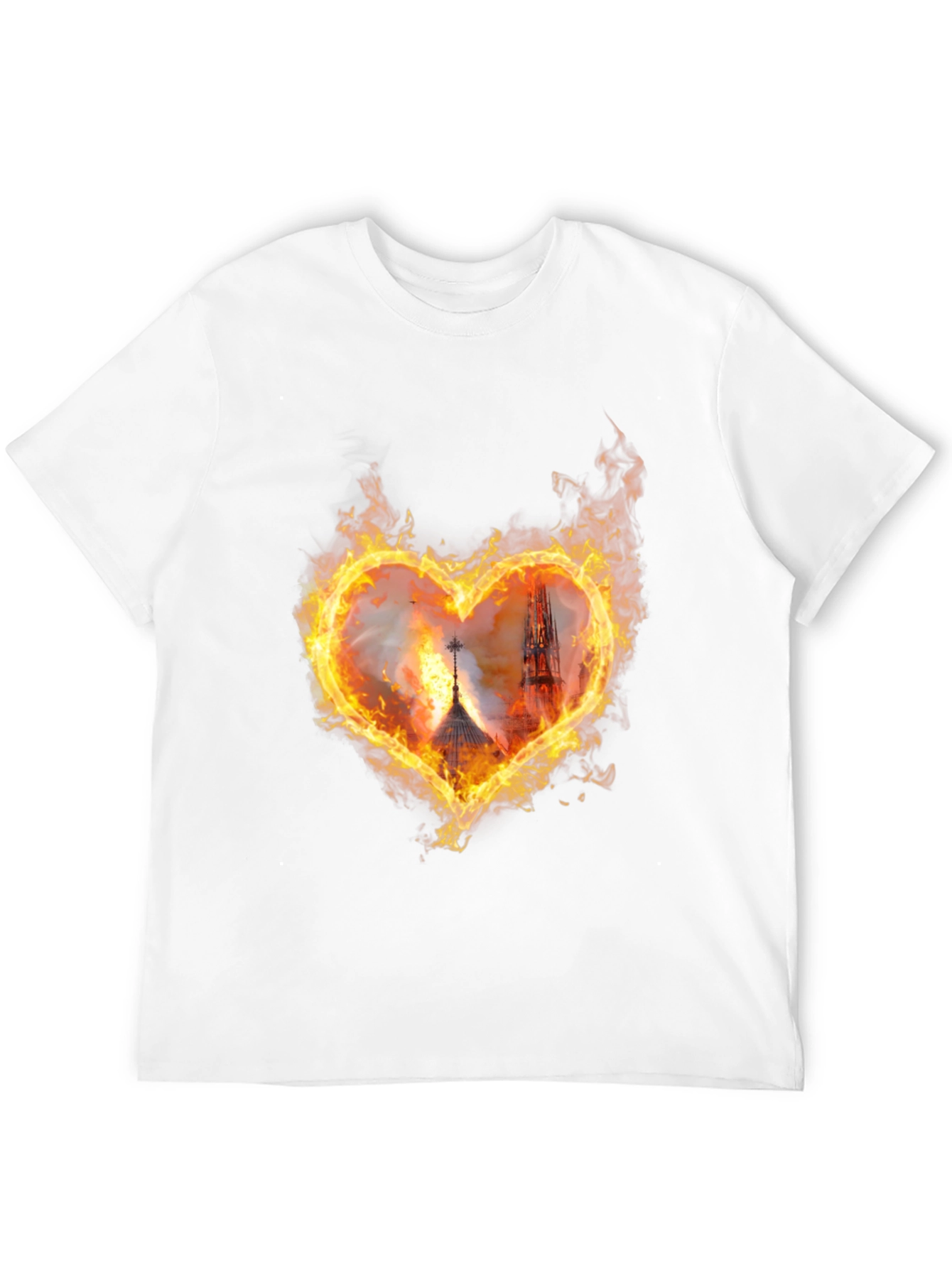 Fiery Heart Tower Graphic Tee