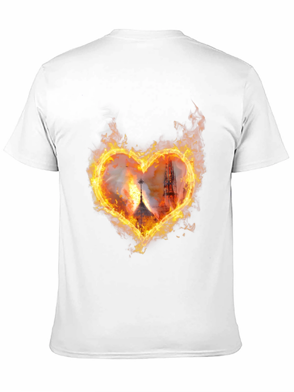 Fiery Heart Tower Graphic Tee