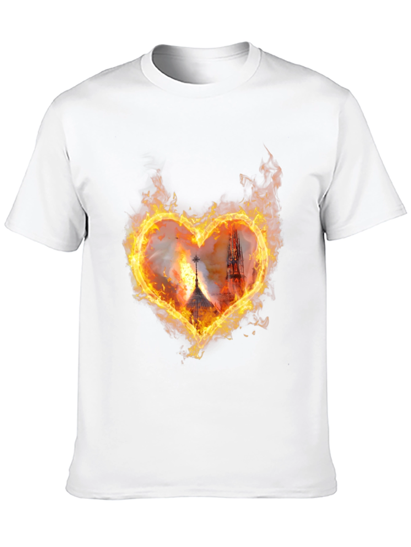 Fiery Heart Tower Graphic Tee