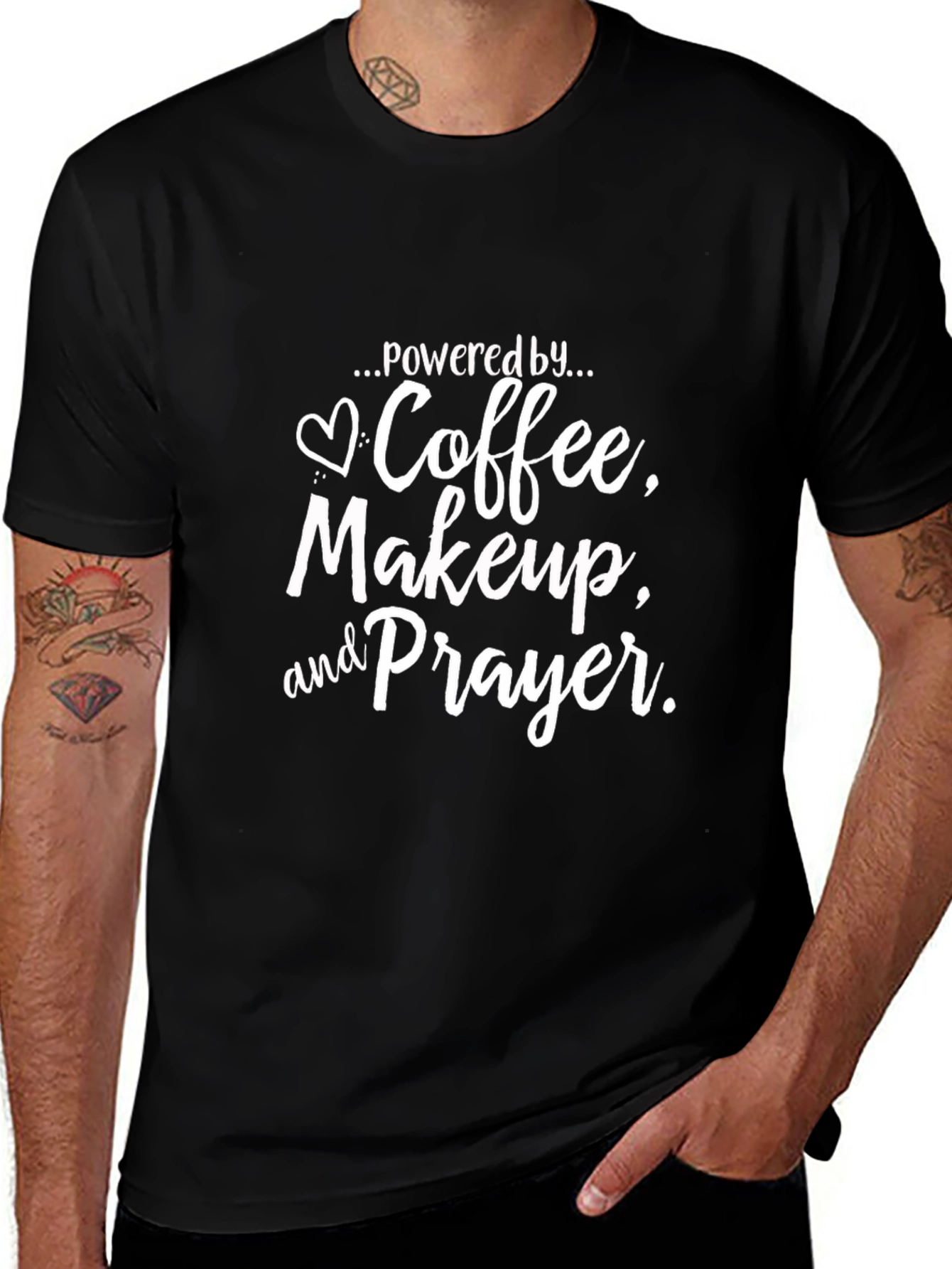 Coffee Makeup and Prayer Graphic T-Shirt