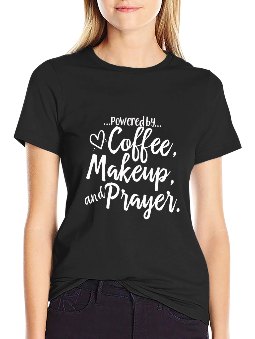 Coffee Makeup and Prayer Graphic T-Shirt