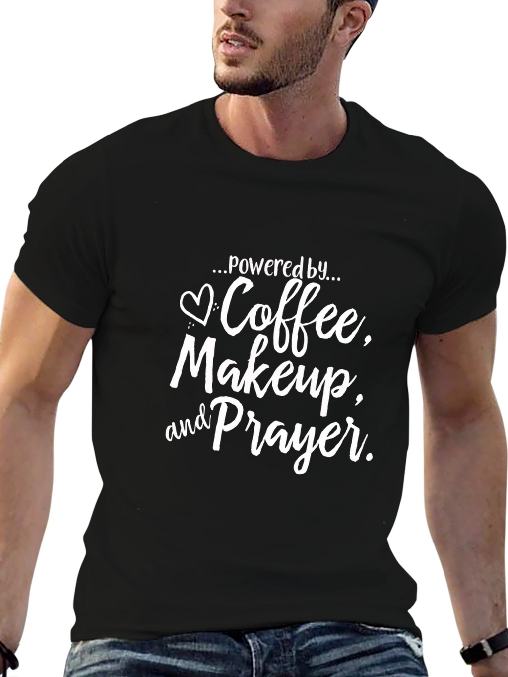 Coffee Makeup and Prayer Graphic T-Shirt