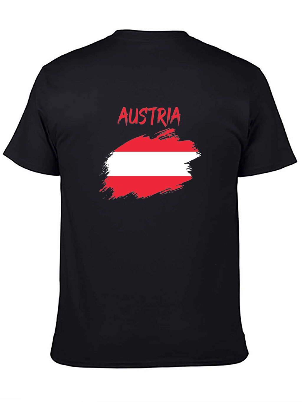 Austria Flag T-Shirt - Brush Stroke Design