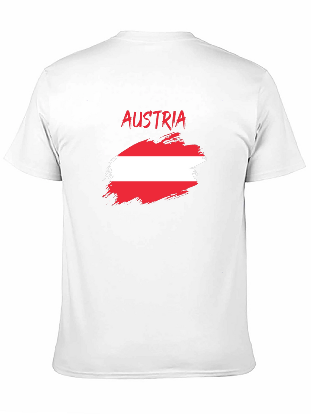 Austria Flag T-Shirt - Brush Stroke Design