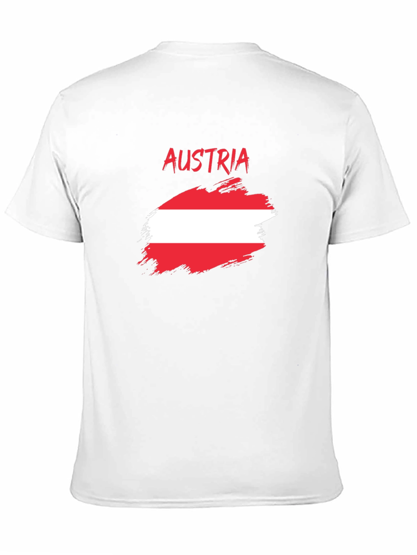 Austria Flag T-Shirt - Brush Stroke Design