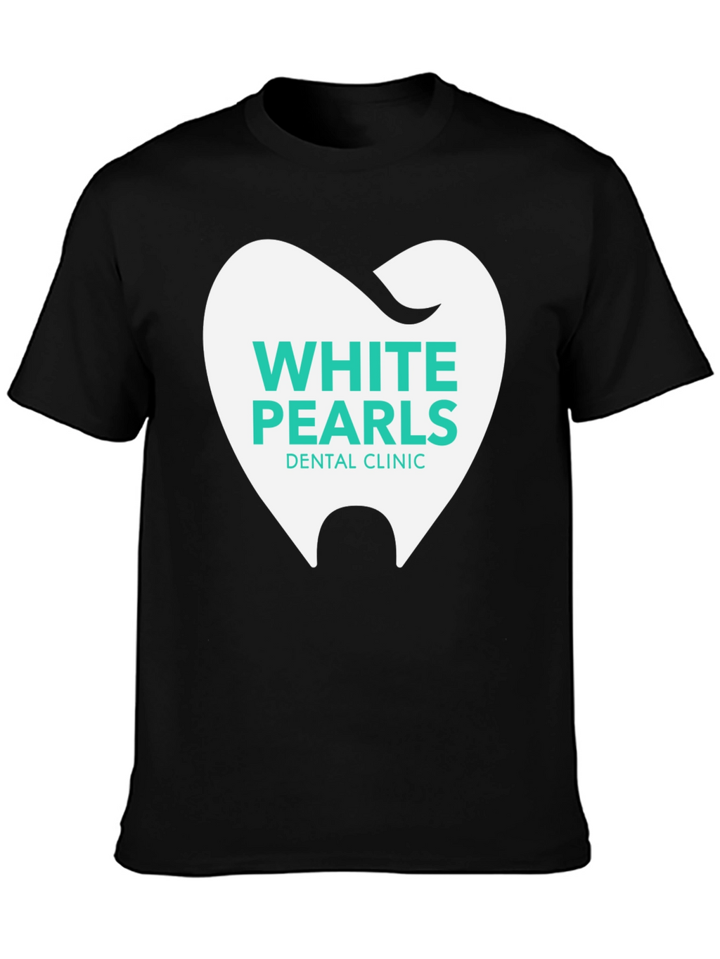 White Pearls Dental Clinic T-Shirt - Black