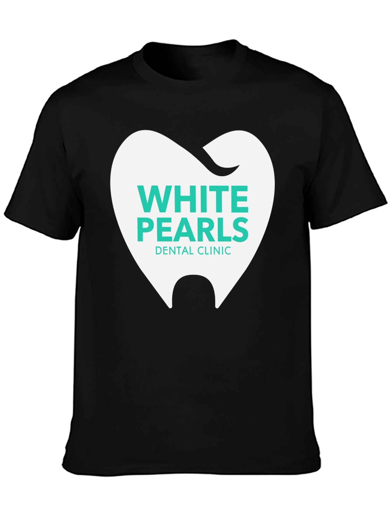 White Pearls Dental Clinic T-Shirt - Black